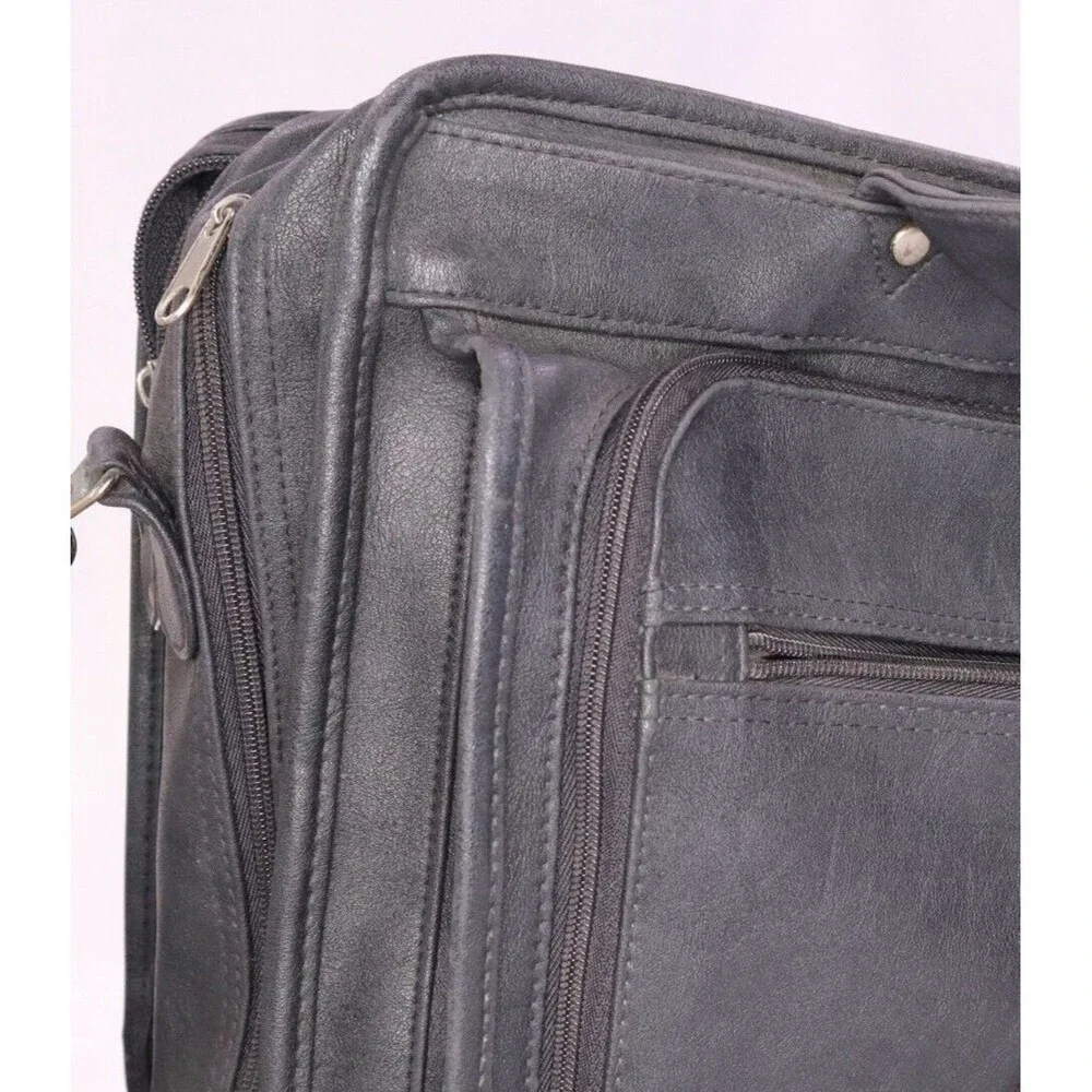 Laptop Bag Case with Handles Removable Shoulder Strap Black Leeds